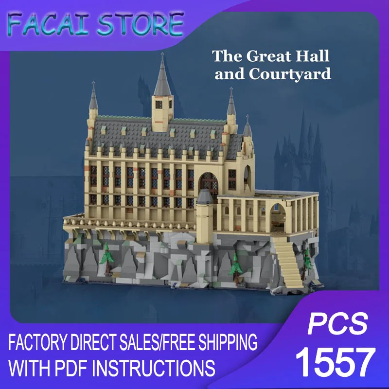 

Модульные строительные блоки Moc: Модель для улучшения Главного зала и Двора, технологичные блоки, рождественский конструктор, подарки для самостоятельной сборки