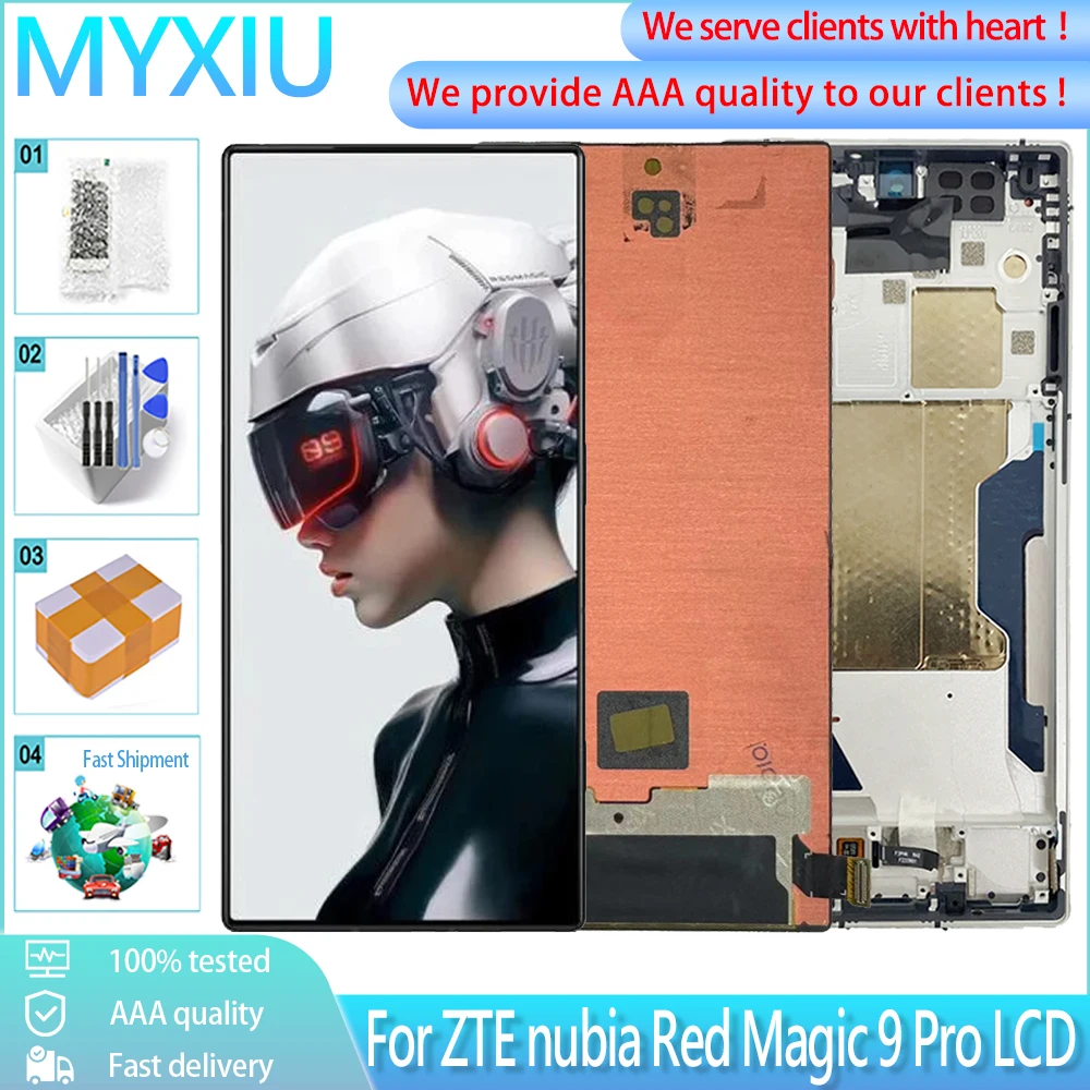 Original para zte nubia red magic 9 pro display lcd tela de toque
