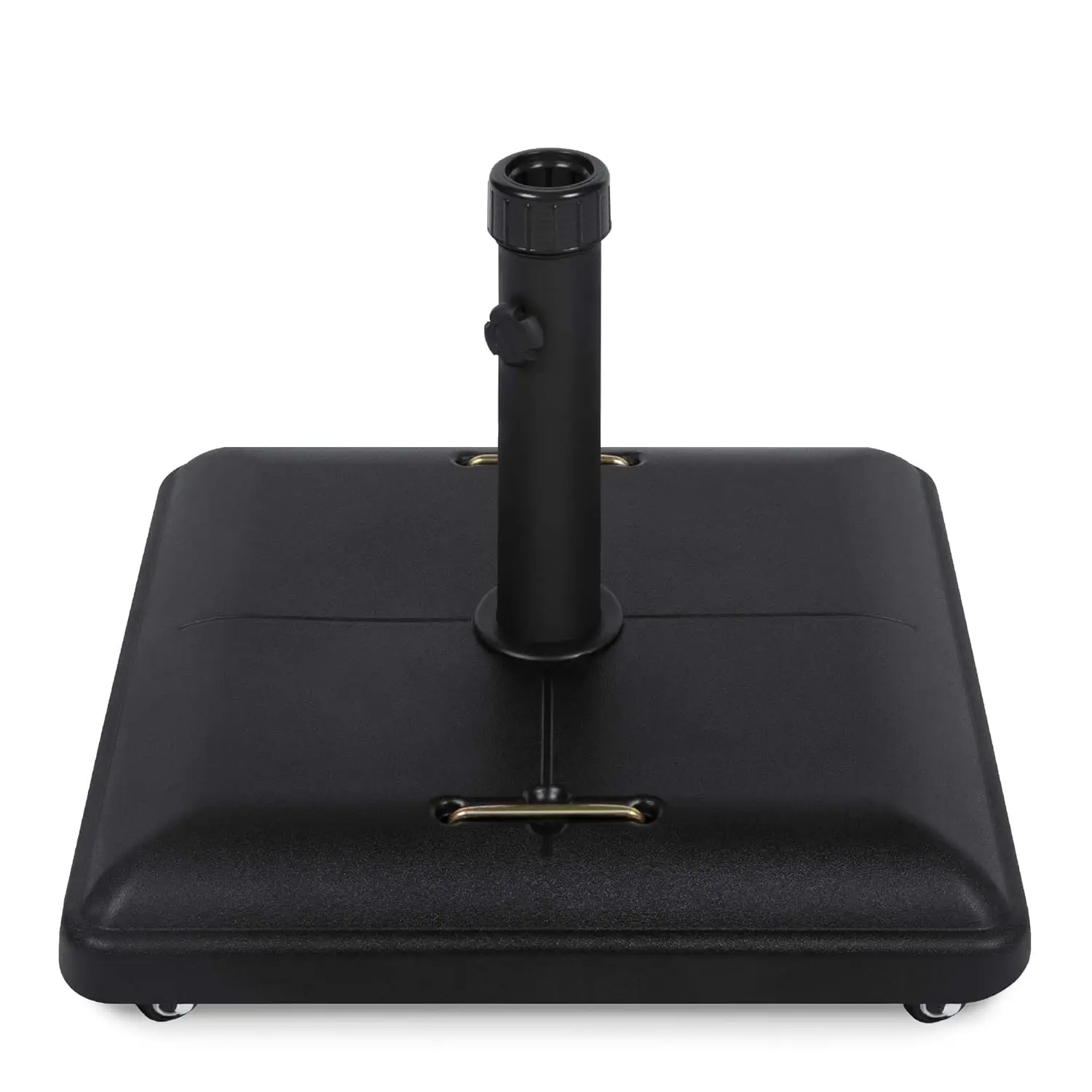 

81-Pound Heavy Duty Square Concrete Rolling Outdoor Patio Umbrella Base Stand w/Locking Wheels, Handles, Customized