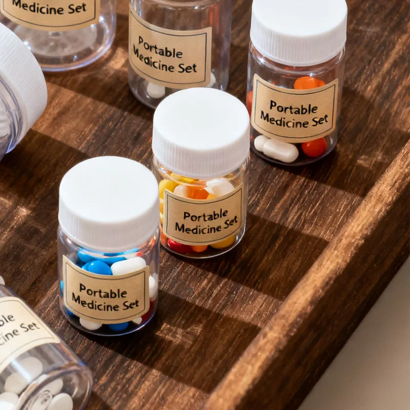 100 قطعة 15/20/30/50/60/80/100 مللي زجاجات دواء بلاستيكية شفافة قابلة لإعادة الملء مصممة لتوزيع أقراص مسحوق حبوب السفر الصغيرة #5