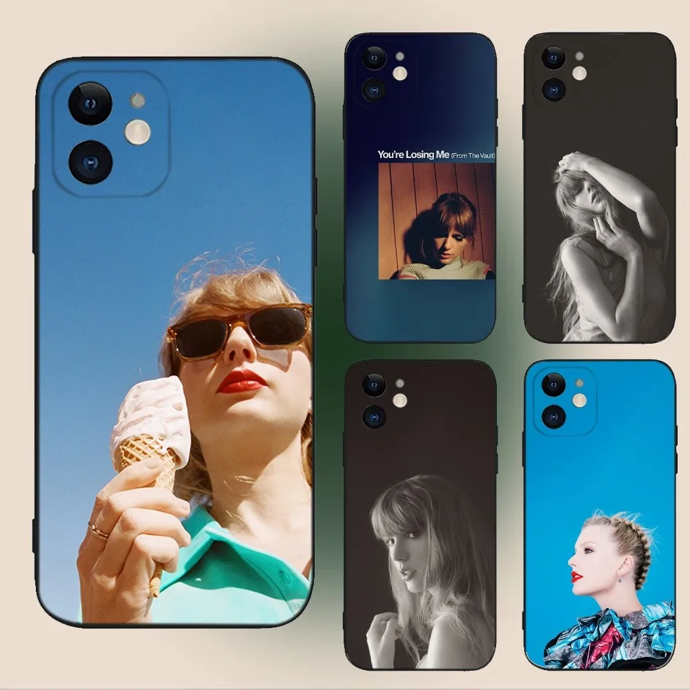 Tay-lor-SwiftS Hot Singer T.S Phone Case For iPhone 15,14,13,12,11,Plus,Pro Max,XS,X,XR,SE,Mini,8,7 Soft Silicone Black Cover