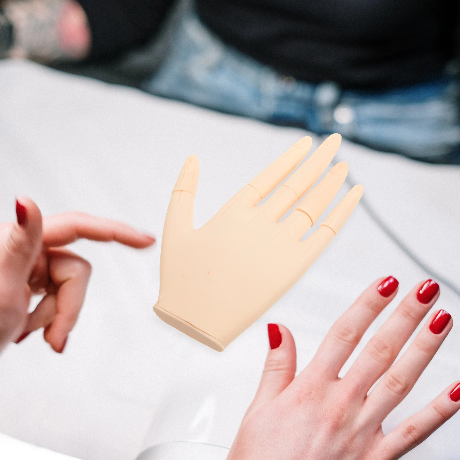 

Реалистичный силиконовый съемный шарнир для практики ногтей для дизайна ногтей, многоразовый в салоне или для домашнего использования, практика ногтей для рук