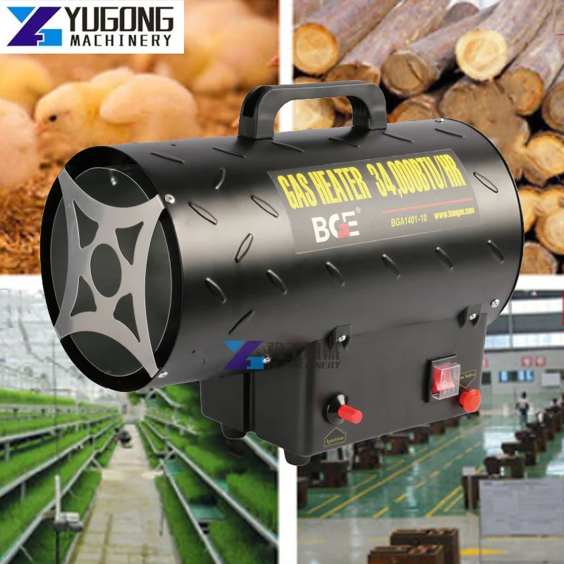 Wholesale 100Pcs Professional Industrial 10KW LPG Propane Butane Indoor Portable Air Gas Heaters for Greenhouse Farm Workshop