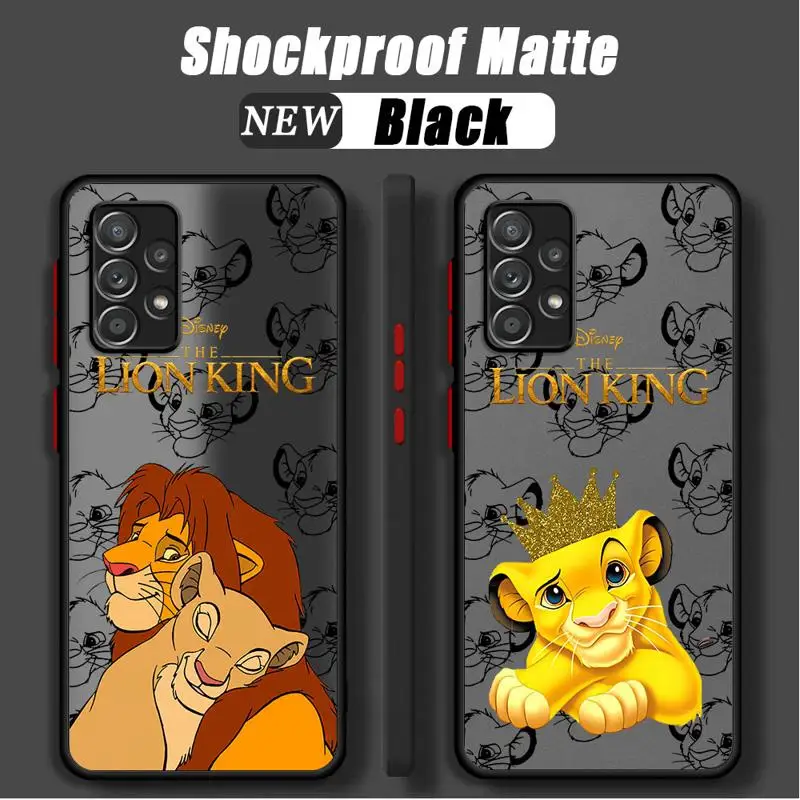 The King Lion Simba Animaton phone cases for Samsung Galaxy A24 case A33 A52s A12 5G A35 A53 A32 A13 A14 A15 Luxury Cover fundas