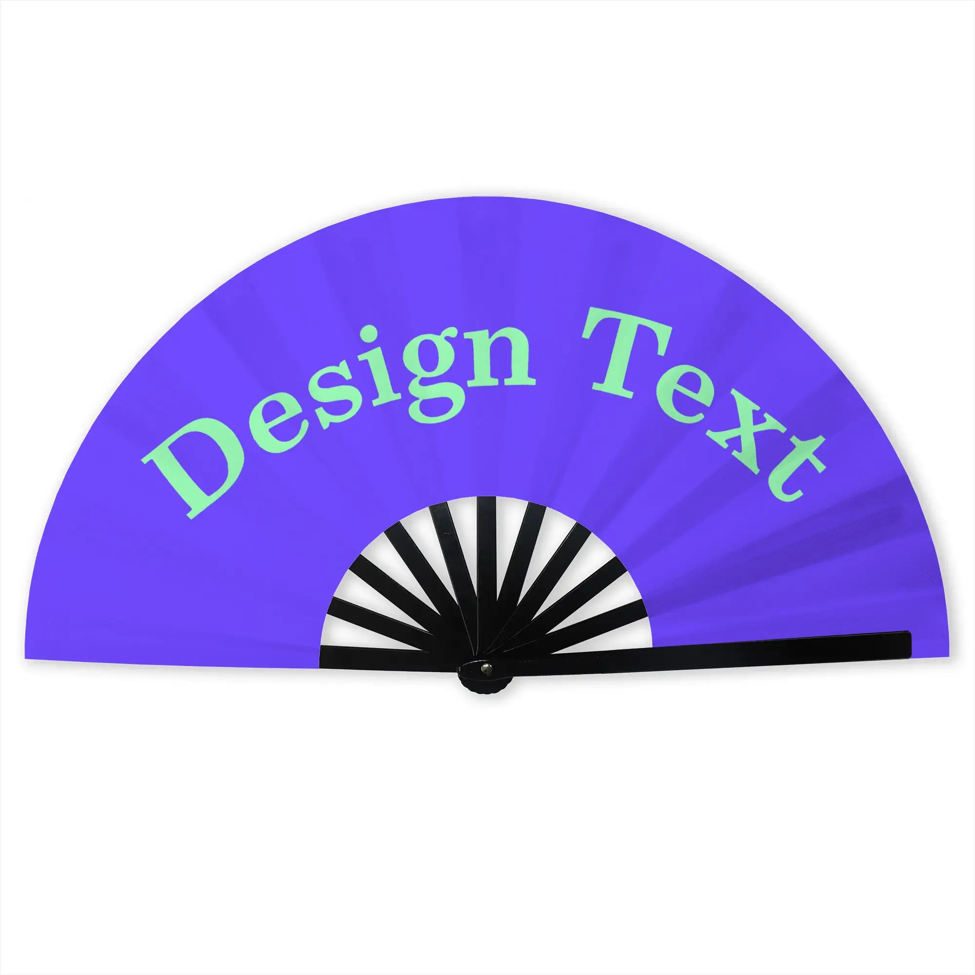 Design Text Traditional Folding Fan Oriental Art Your Design Logo High-Quality Fans Gift Classic Decorative Hand Fan