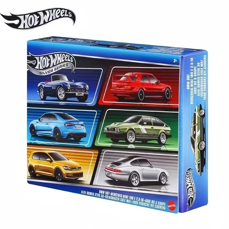 

In Stock Genuine Hotwheels Silver Label Alloy 6 Small Car Model Gift Box Collectible Children'S Holiday Children'S Holiday Gifts