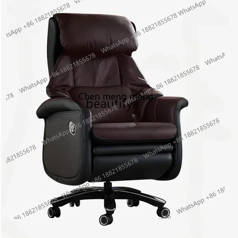 New arrive Electric massage light luxury boss chair can lie down for lunch break office chair comfortable sedentary computer lea