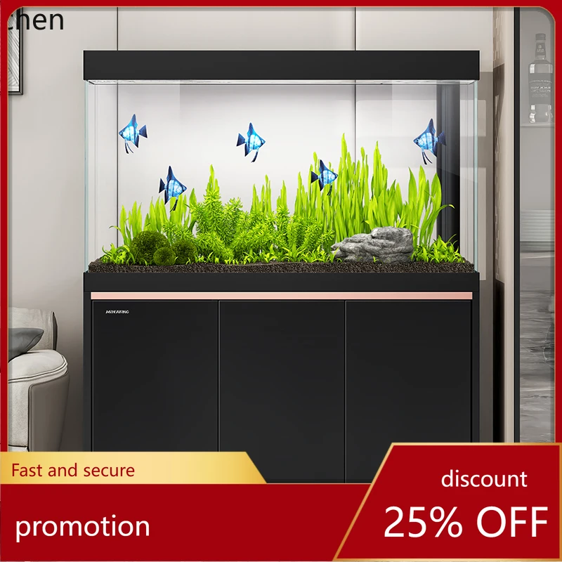 

HXL fish tank living room household large bottom filter small and medium light luxury ecological aquarium