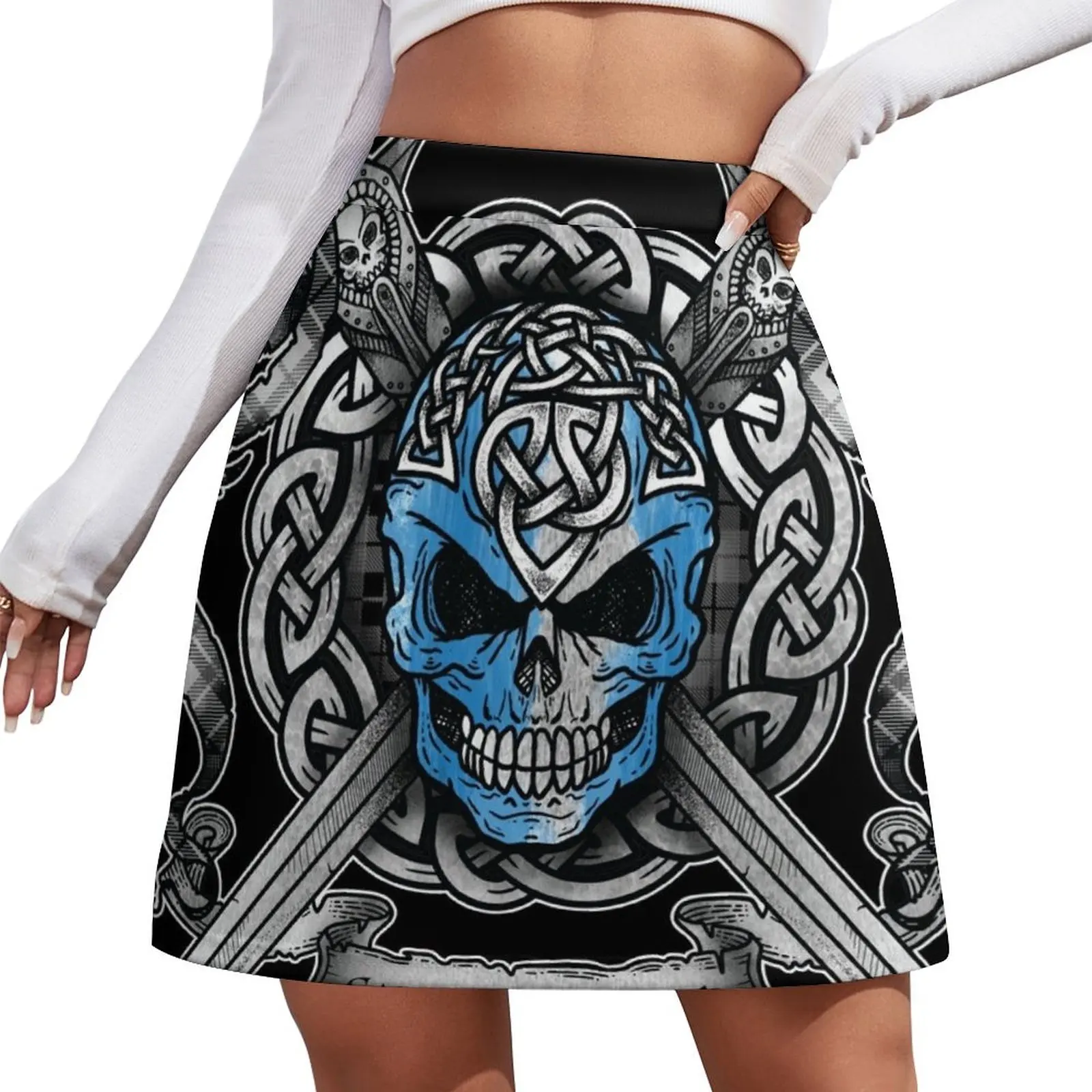 

Celtic Warrior Mini Skirt fashion Women skirt sexy short mini skirts Female dress Mini Skirt