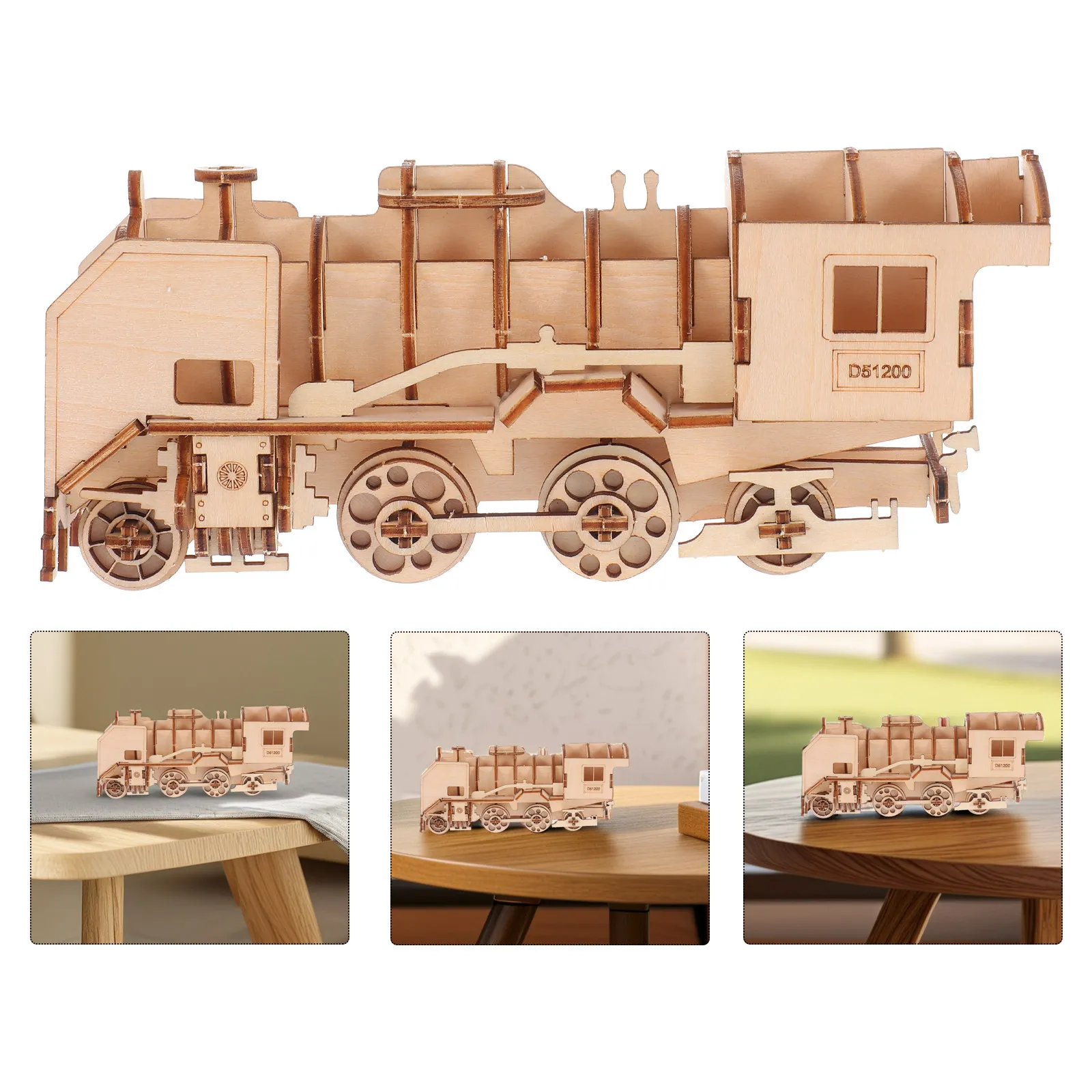

Набор для сборки 3D-пазла «Деревянный поезд»: развивающий конструктор ручной работы из натурального дерева для отдыха и развития навыков
