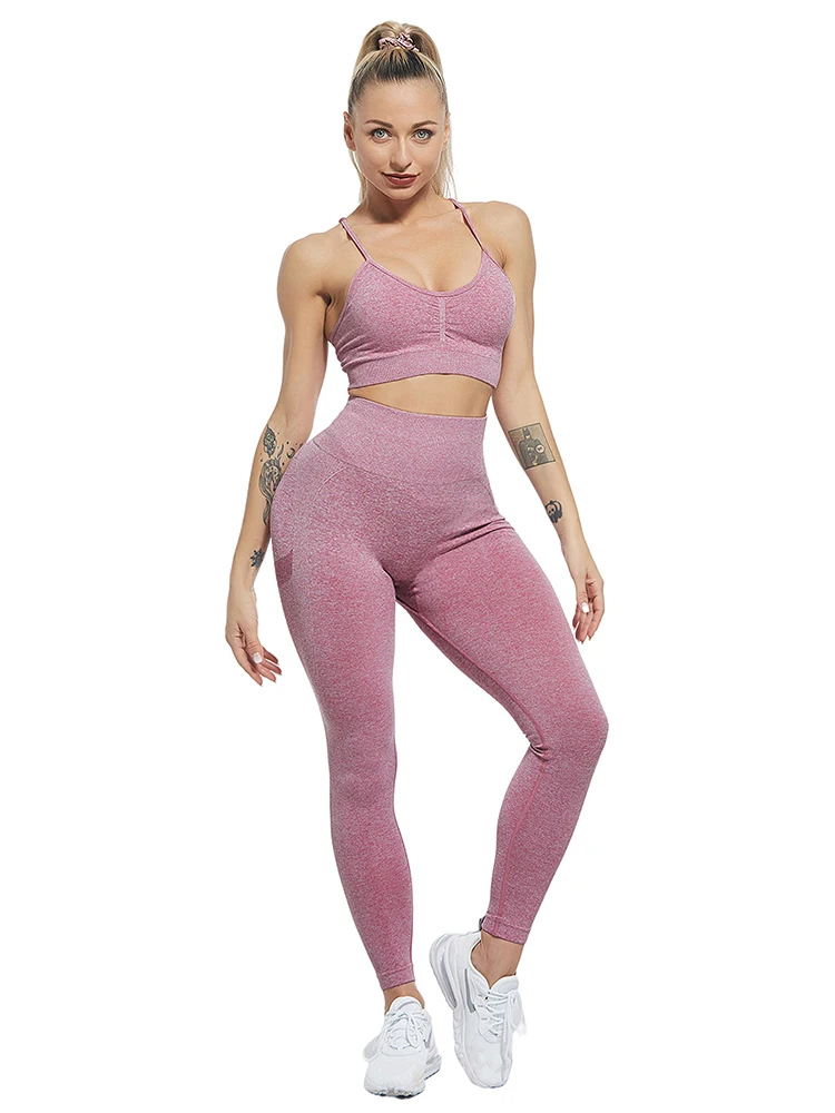 High Waist Fitness Leggings Women  Bubble Butt Legging Push Up Seamless Skinny Stretch Running Outdoors Pants