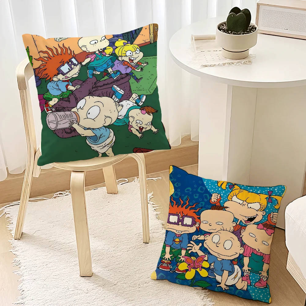 Cartoon cushion cover Soft Comfortable For Sofa R-RUGRATS Living Room Home Office Decor Pillow Case Protective Covers