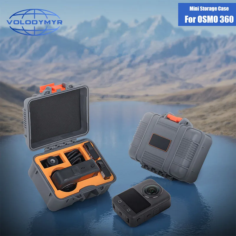 VOLODYMYR Hard Shell Storage Box for DJI Osmo 360 Waterproof Protective Outdoor Travel Carrying Case for DJI Osmo 360 Camera