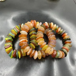 Color Chalcedony Safety Buckle Light Red Agate with Shape Jade Bracelet