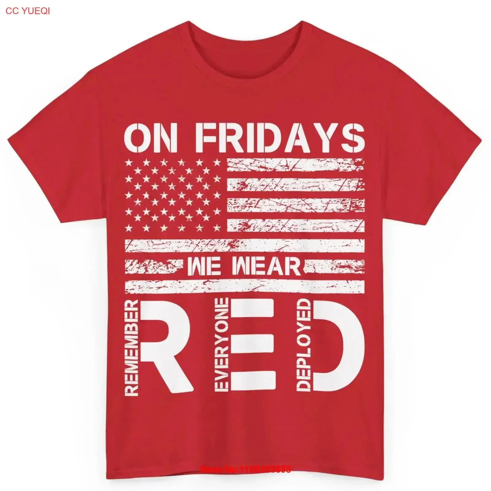 Veteran Soldier On Fridays we Wear Red Remember Everyone Deployed Men's T Shirt vintage Washed designer clothes graphic Stylish
