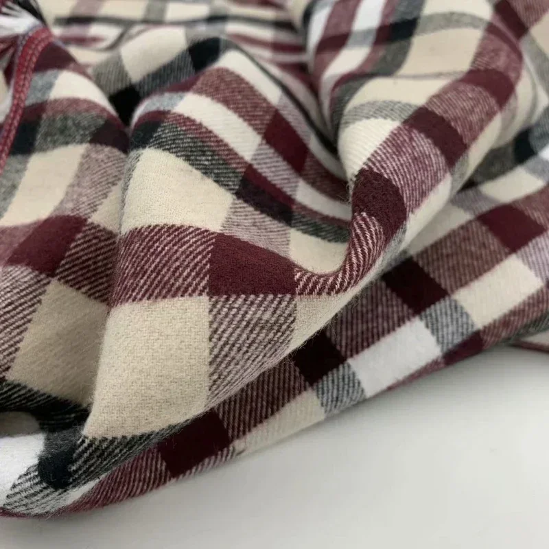 Flannel Twill Spring Clothing Cotton Yarn Dyed Plaid Shirt for Dress Multi Color Selection Wholesale Cloth by the Meter for Sew