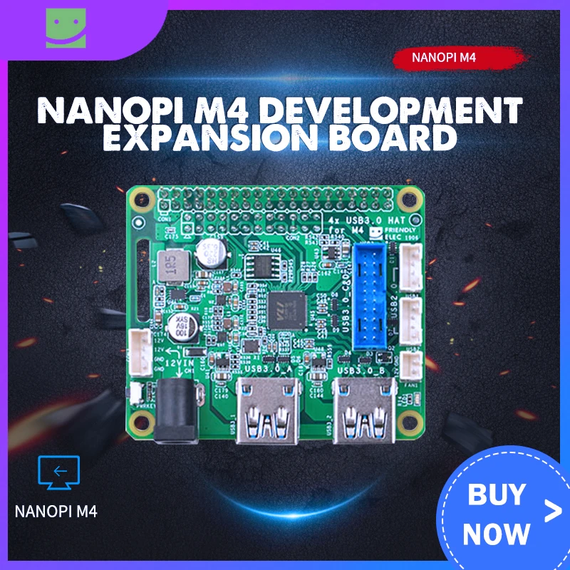 NanoPi M4 dedicated PCIe to USB 3.0 development expansion board, PCIex2 high-speed transmission