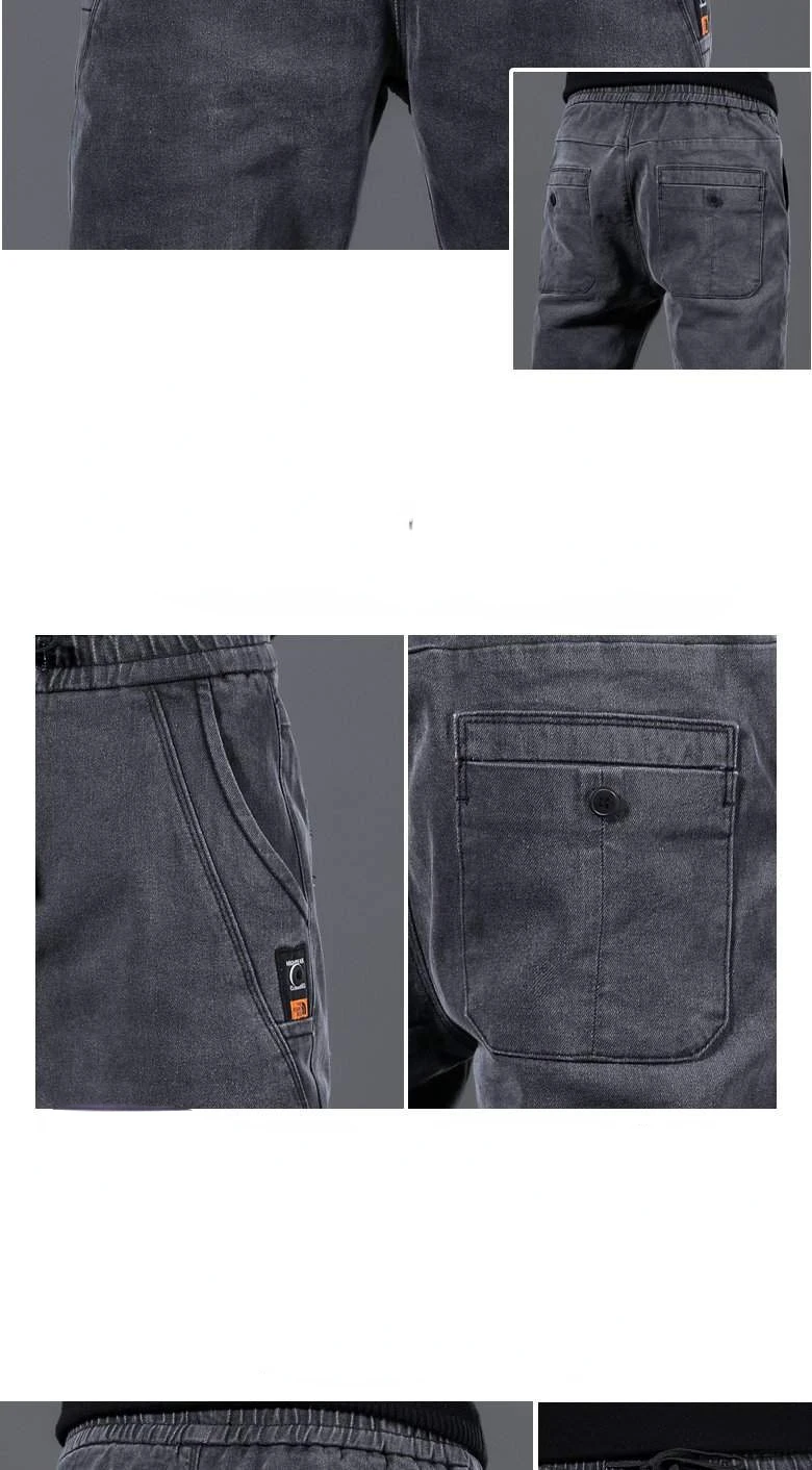 Acquista Jeans da uomo Jeans casual da uomo Pantaloni slim fit elasticizzati Pantaloni alla moda coreani in Italia a partire da 26