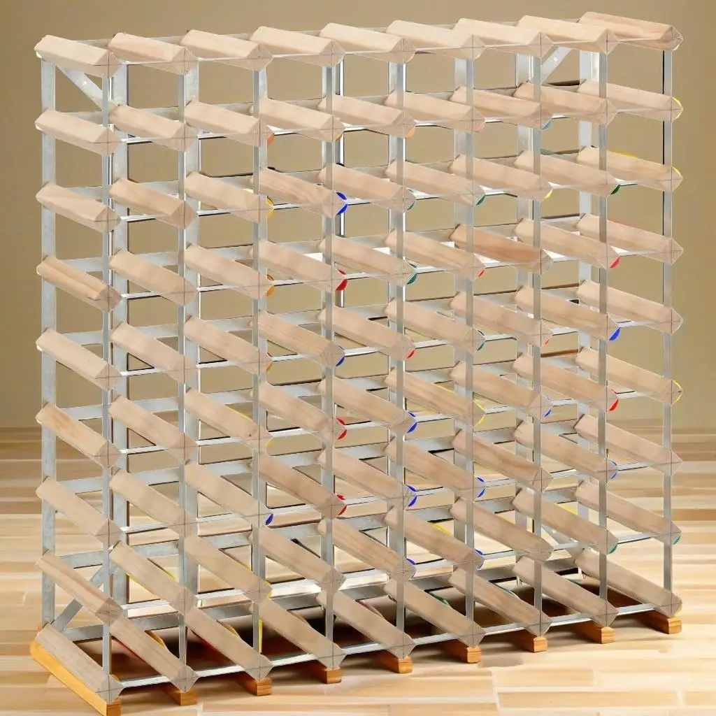 for 72 Bottle Wine Rack in Solid Pinewood - Stylish and Durable Storage Solution for Wine Lovers