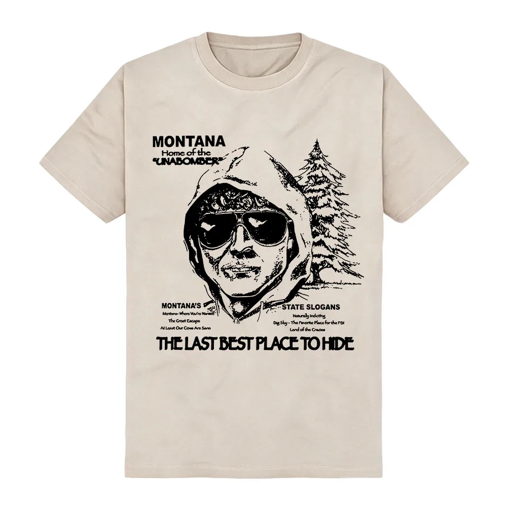 Ted Kaczynski Unabomber T-shirt Short Sleeve Summer Cotton Soft Tshirts Women Men Clothing Design Graphic Print Merch Streetwear