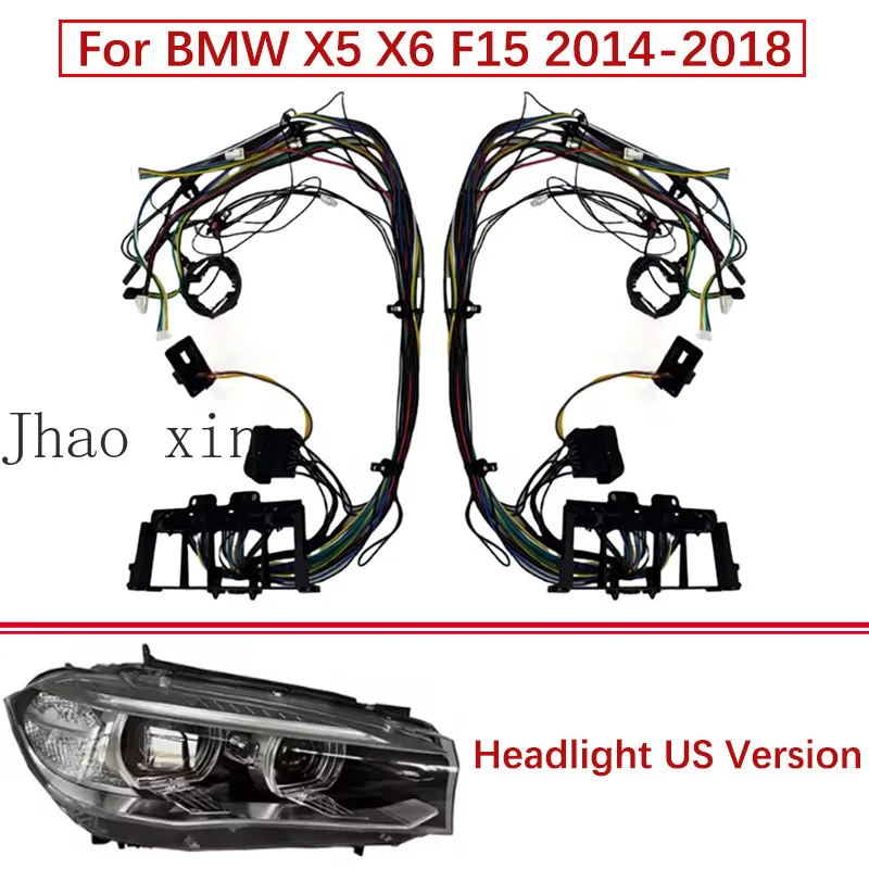 

Wiring Harness Connector Assembly For BMW X5 X6 F15 Car Headlights Wiring Harness 2014-2018 US Version Internal Plug Circuit Set