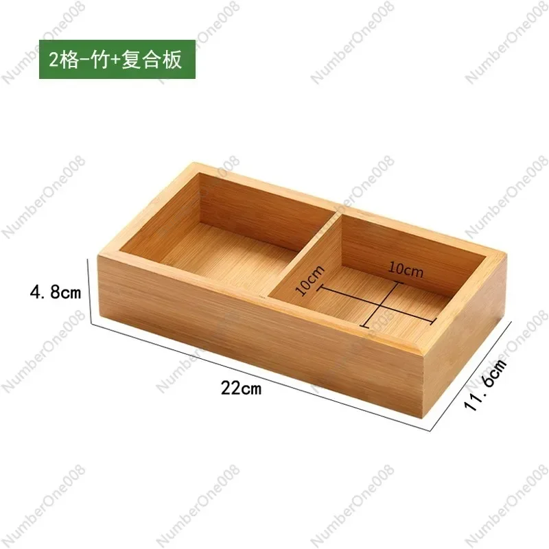 Bamboo and Wood Barbecue Tray Frame Dip Dishes Tableware Tray Vegetable Ingredients Platter Dishes Plate  Service Assiette