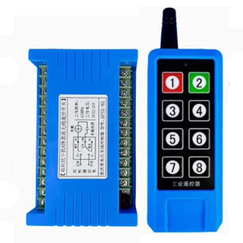 1000m DC12V 24V 8CH 433MHz Relay RF Bidirectional Wireless Remote Control Switch For Motor,Electric door,window, gate, Elevator