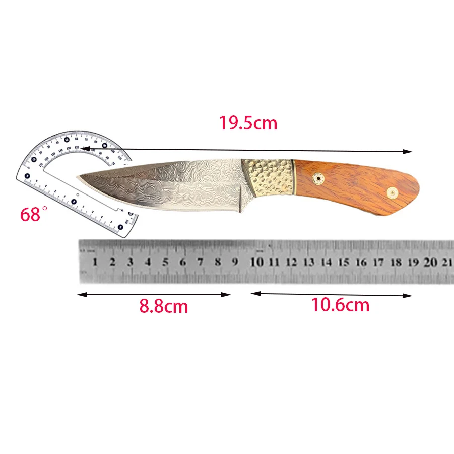 3.5 Inch Paring Knife With Cover 73-layers Damascus VG10 Steel Blade Sharp Utility Cleaver Peeling Kitchen Knives Wood Handle