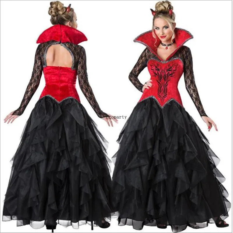 Costume de Vampire Sexy pour Femme, Robe de Cosplay Gothique, Vêtements de Jeu de Sorcière