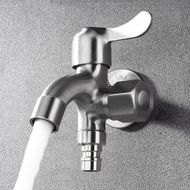 

Настенный одиночный кран для холодной воды, двойной кран G1/2, кран для унитаза, швабра для бассейна, кран для раковины, многофункциональный смеситель для ванной комнаты