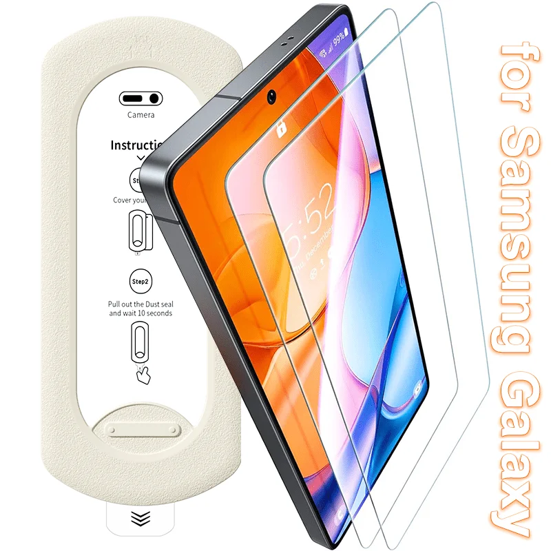 

Screen Protector for Samsung Galaxy S25 S24 S23 S22+Tempered Glass Full Coverage Protector Anti-Fingerprint Easy Installation