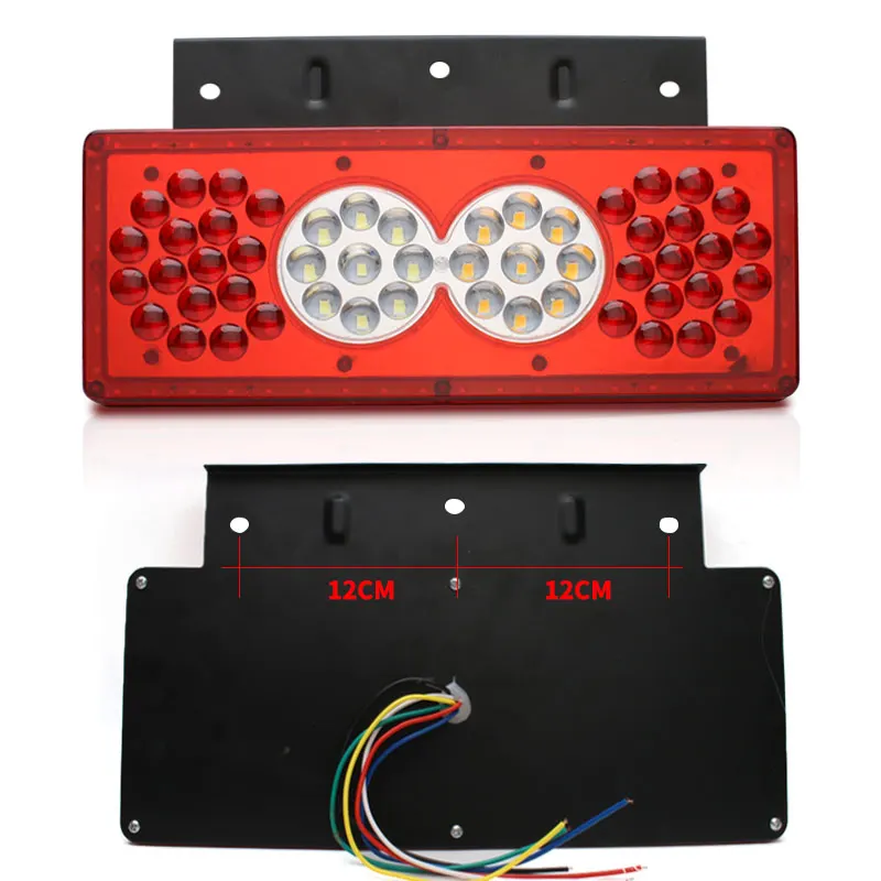 2Pcs 24V/12V LED truck rear taillight reversing light assembly highlight waterproof turn signal brake light rear position light