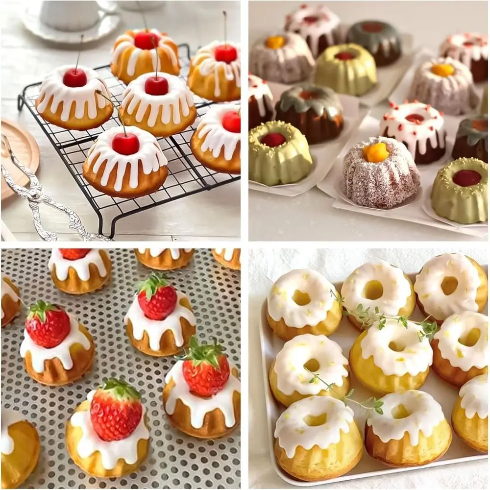 Non-Stick 2-Cavity Doughnut Baking Mold DIY Silicone Silicone Baking Pan Cake Mold Muffins