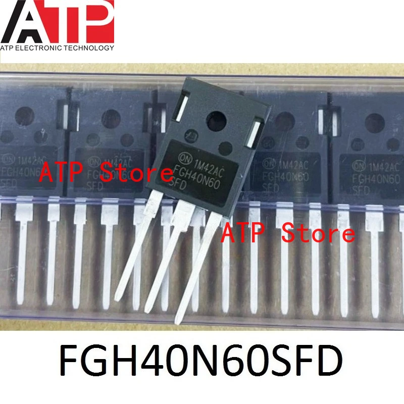 

10PCS/LOT 100% New Imported Original FGH40N60 FGH40N60SFD FGH40N60SFDTU TO-247 Transistors IGBT 600V 40A Field Stop
