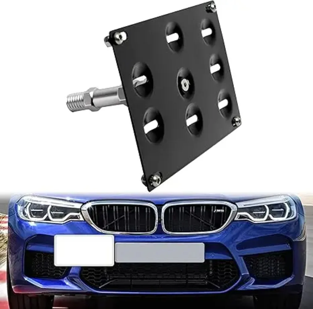 

No Drill Front Tow Hook License Plate Mount Bracket forBMW F22 F30 F31 F32 F33 F36 F10 F11 F07 G30 G31 E84 F25 F26 Mini cobre