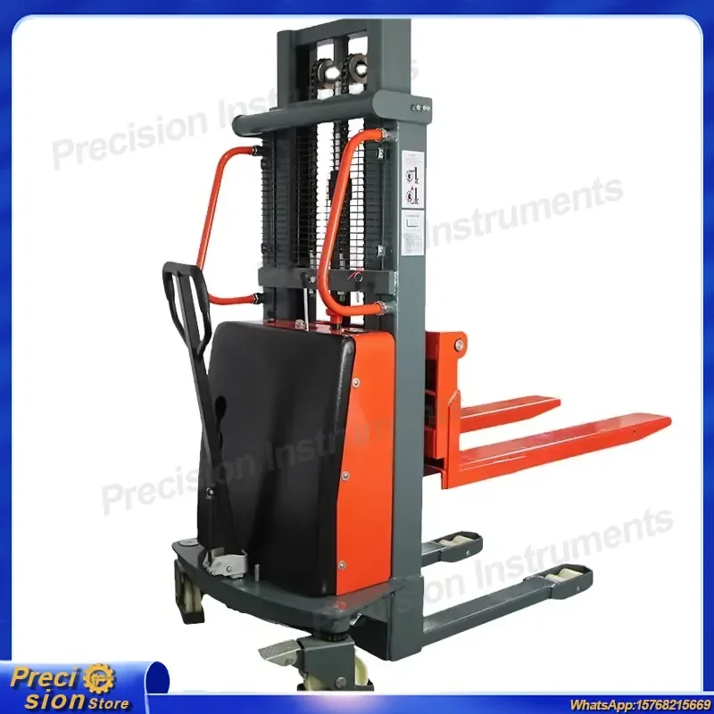 For Semi-Electric Forklift 1.5 Ton Hydraulic Walkie Stacker Pallet Truck Electric Stackers for Warehouse Material Handling