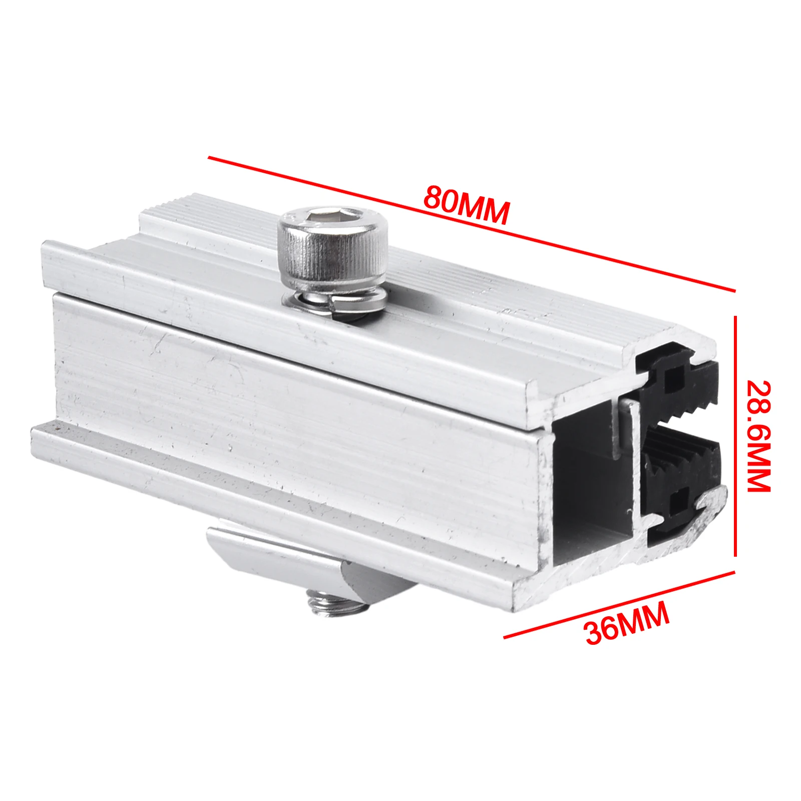 Easy Installation Aluminum Clamp for Solar Panels, 14X Thin Film, Lightweight and Portable, Resistant Easy Installation