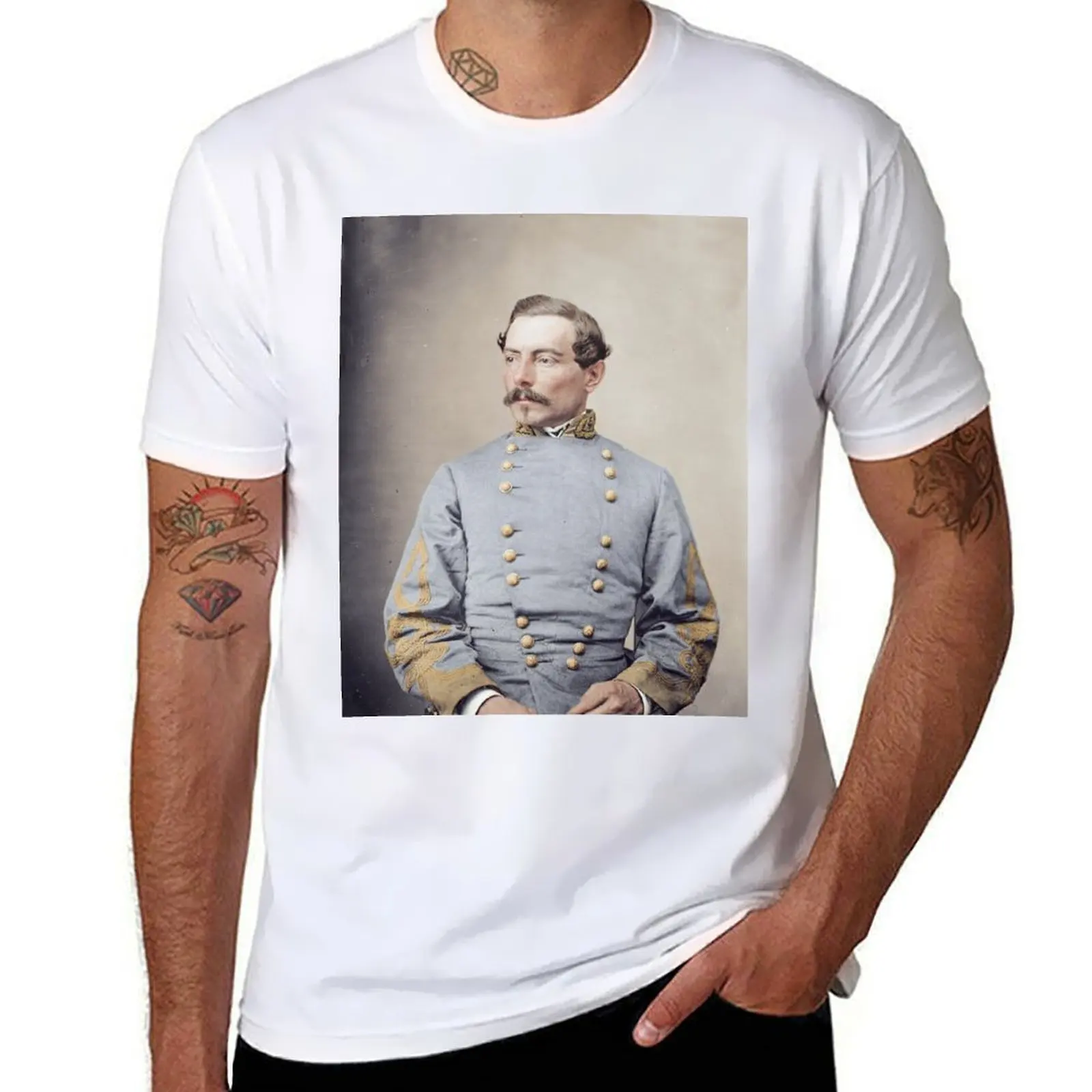 

Confederate General PGT Beauregard T-Shirt man graphic t shirt funny t shirts cotton T-Shirt