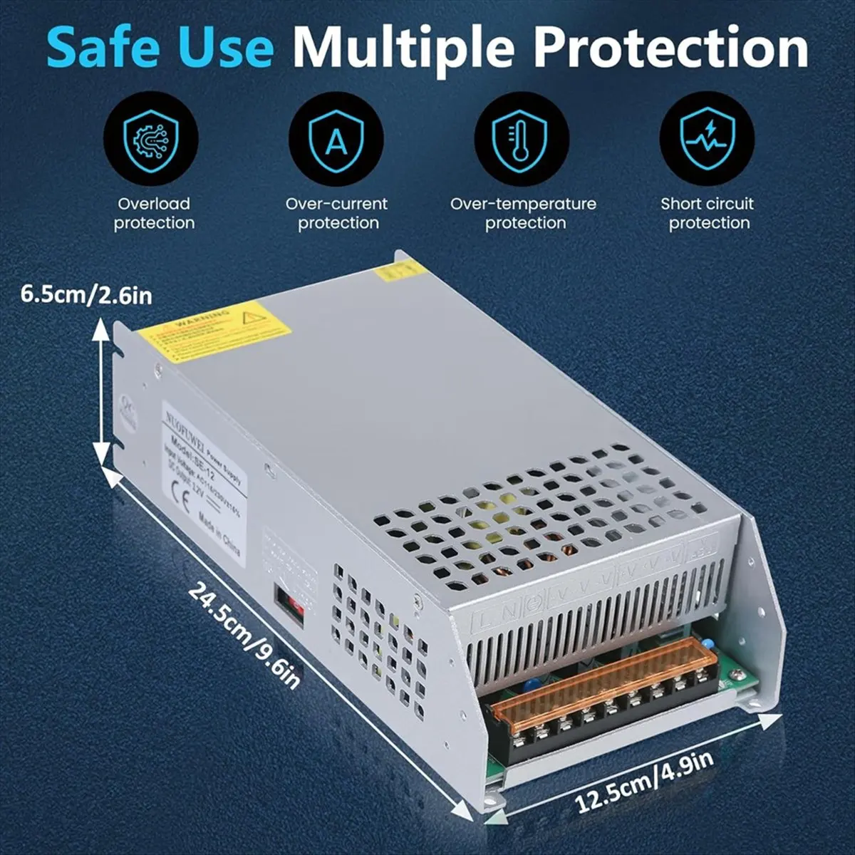 【Power Supply】 DC 48V 25A 1200W Power Supply Adapter 110V AC to 48V DC Converter 25A 1200W Power Supply for Drive Sensor Lamp Me