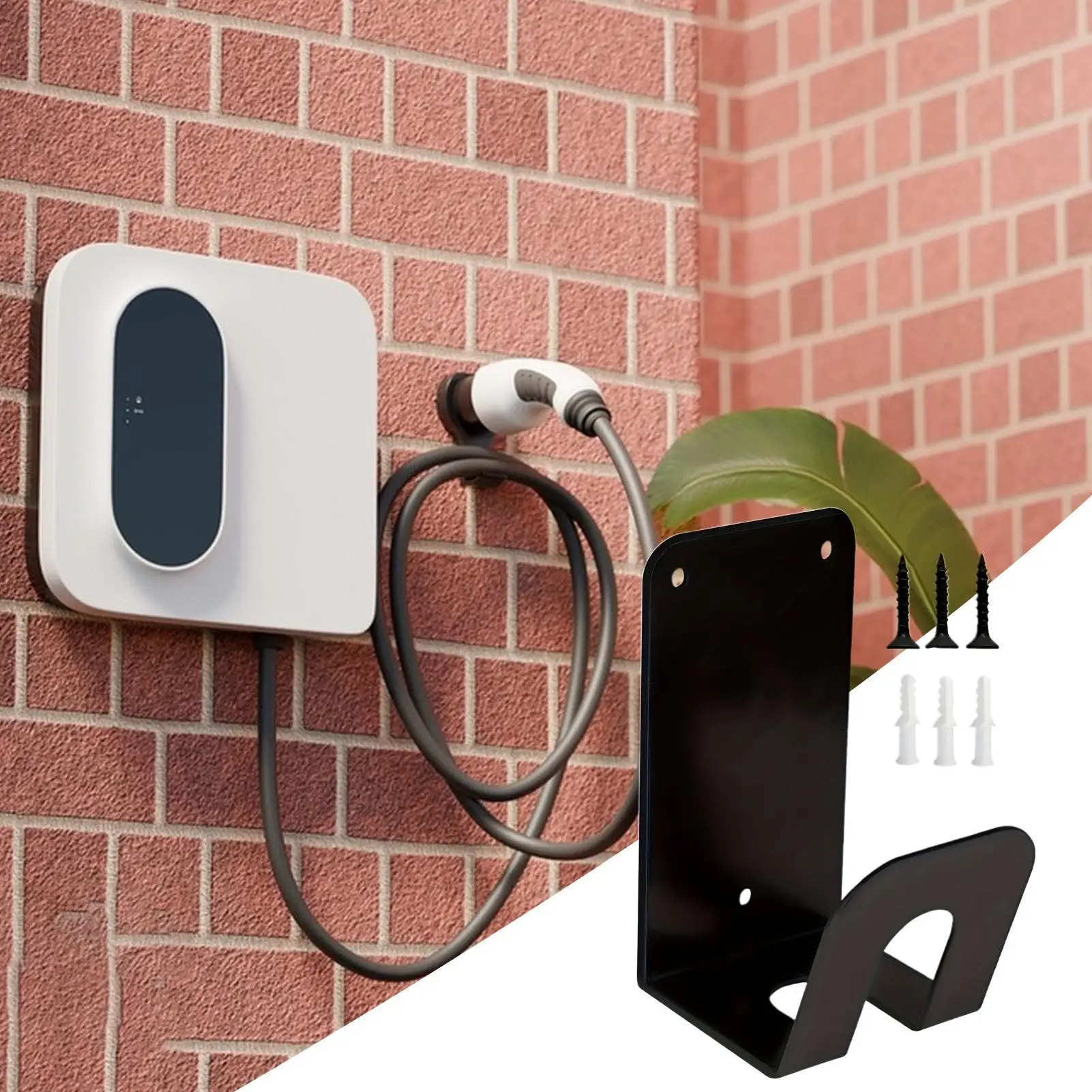 Rak Pengatur Kabel Charger EV Anti Selip untuk Pengemudi Wanita, Rumah, Umum, Dalam Ruangan, Luar Ruangan, Kendaraan, Otomotif