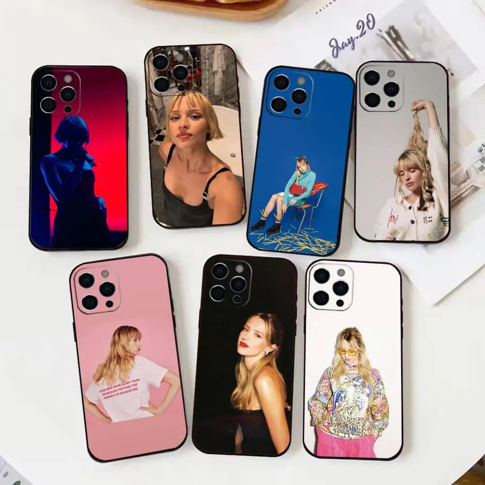 

Angele Phone Case For iPhone 17,16,15,14,13,12,11 X XR Plus,Soft Silicone Black Cover