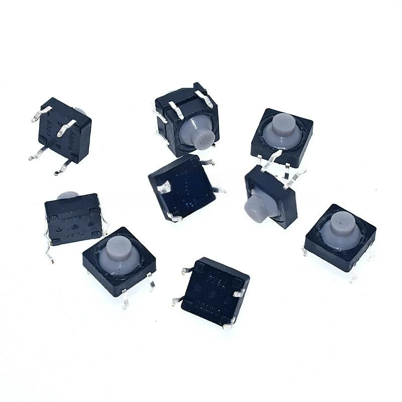 50/100 قطعة 8x8 سيليكون اللمس التبديل ، 8x8x5 مللي متر مفتاح الضغط الصامت 2-Pin/4-Pin من خلال ثقب ، سيليكون موصل 2P