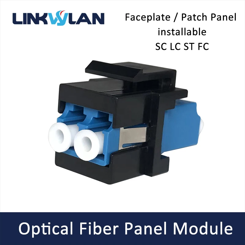 Linkwylan Światłowód LC Duplex SC Simplex Keystone Adapter Łącznik modułowy Jednomodowy OS2 Wielomodowy OM3
