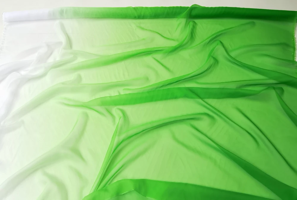 Farbverlauf-Imitat-Seidenstoff 30D Chiffon-Gewebe für Kleider, 2-Farben-Stoff für Tanzkleidung, Hochzeitsstoff Meterware – Detail 24
