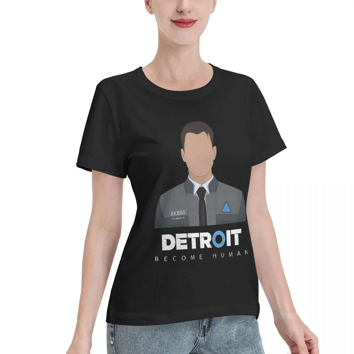 Blank For Print Detroit Become Human Women's T-shirt Everyday Minimalist Tshirt