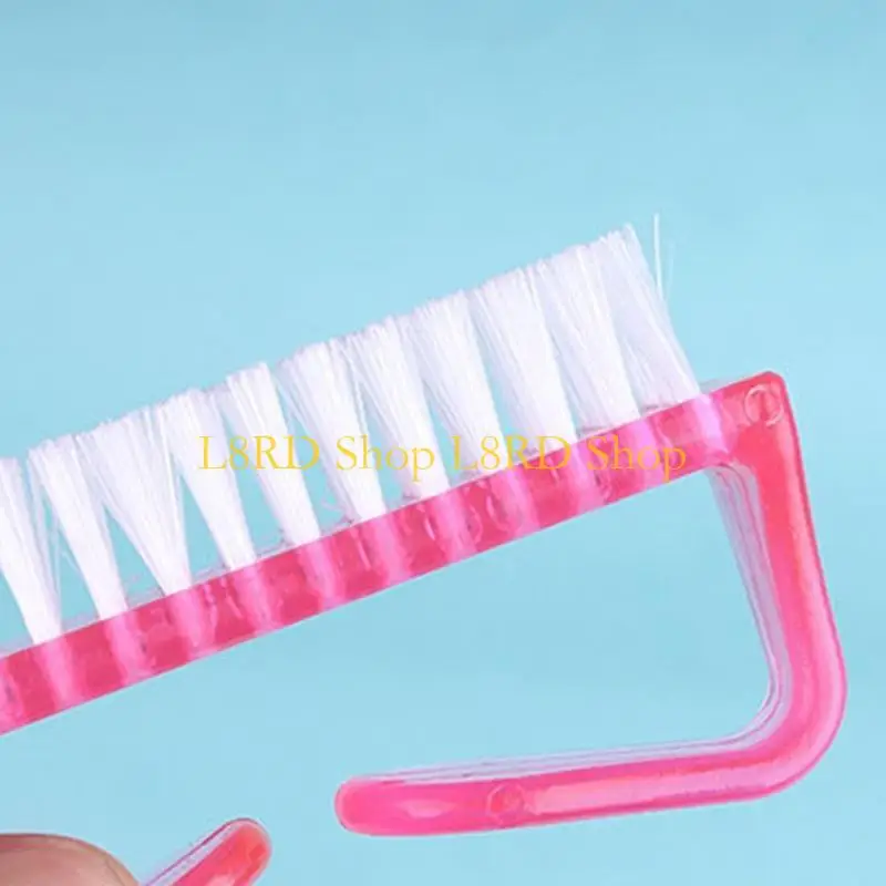 فرش تنظيف الأظافر L8RD، فرش تنظيف أظافر اليد، شعيرات صلبة ناعمة #4