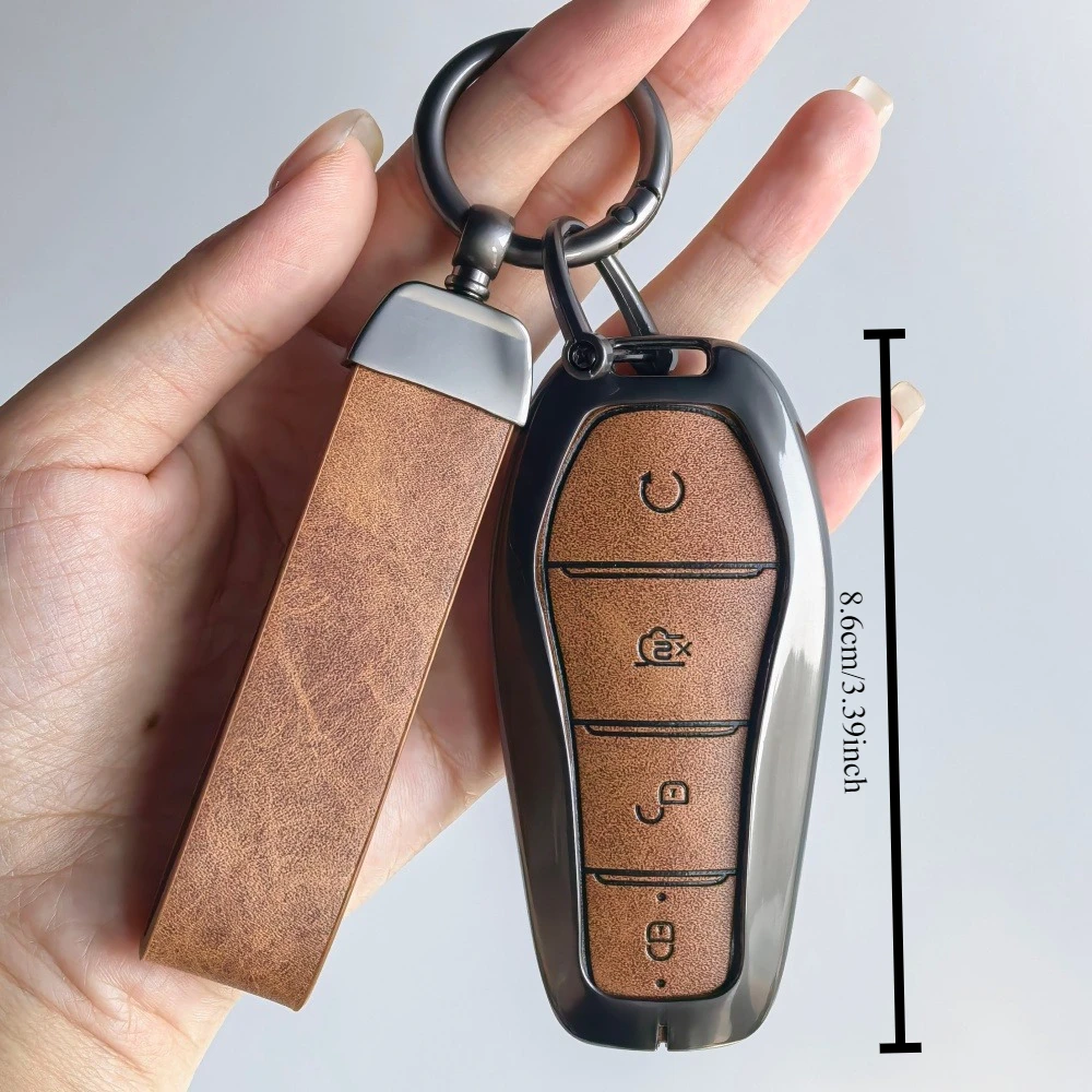 4 Button Car Remote Key Case Cover Shell Fob For BYD Atto 3 Han EV Dolphin Remote Control Protect keychain Auto Accessories