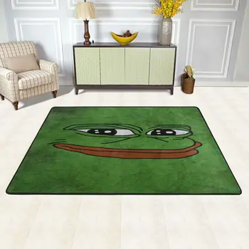 Pepe The Frog Meme 방 카펫 남성용 폴리에스터 복서 몰데더 옴브레 도어 매트 바닥 러그, 침실 장식 카펫 바닥 욕실 매트 