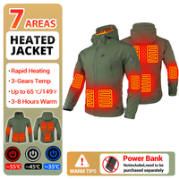 Motorcycle Heated Jacket Winter Heating Jacket USB Electric Heating Jackets Hooded Camping Keep Warm Heated Motorcycle Jacket