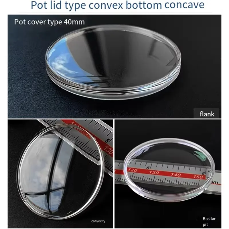 

For Panerai Glass Sapphire Watch Mirror Mask Glass Convex Accessories Double Dome Glass Lens 33mm 37mm 40mm Pot Cover Glass
